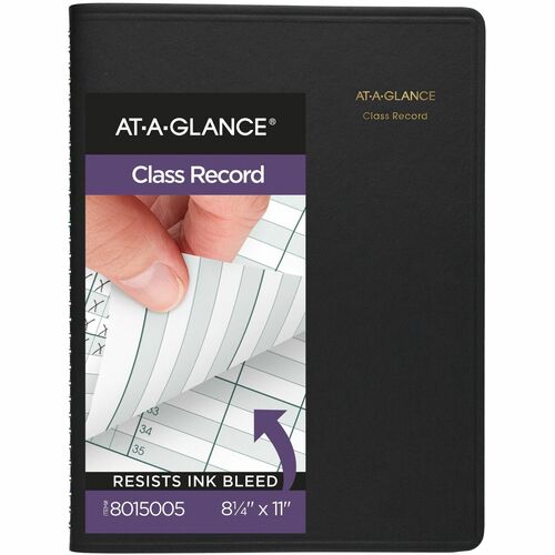 Class Record Book, 8-1/4" x 10-7/8", Black