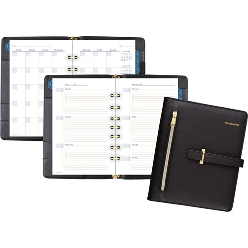 Planner Starter Set, Undated, 5-1/2"x8-1/2" Page Size, Black
