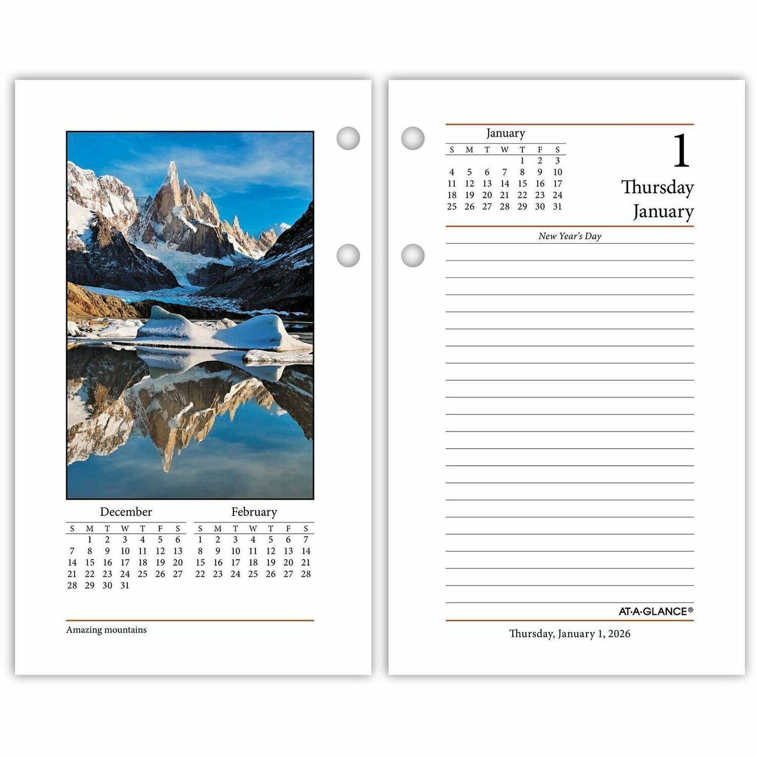 Desk Calendar Refill, Color Photos, F/17-Style Bases, 3-1/2"x6"