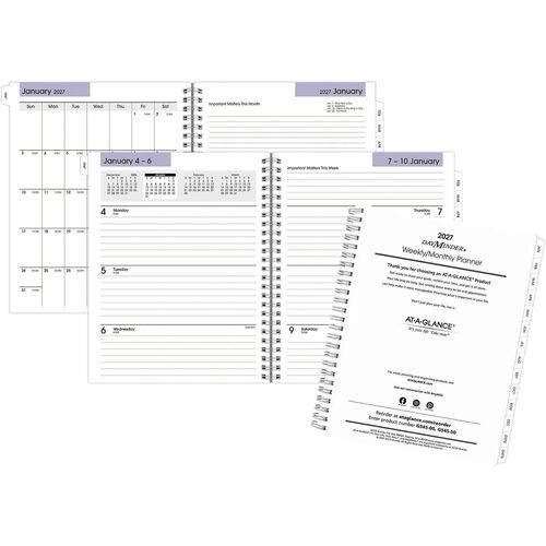 Appt Book Refill, F/ G545, Weekly/Monthly, Jan-Dec, 6-7/8"x8-3/4"