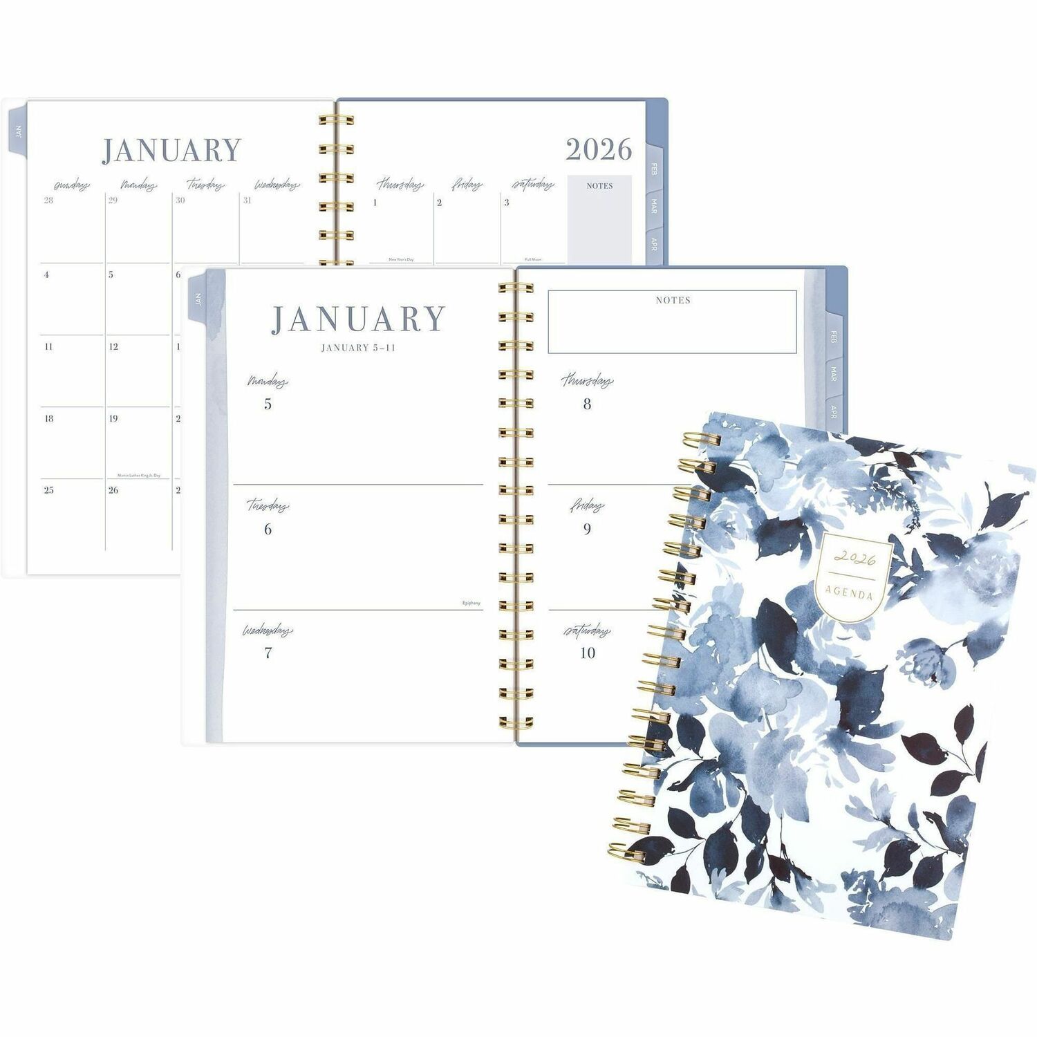 Planner, Ciara Floral, Weekly/Monthly, 12 Month, Jan-Dec, 5-1/2" x 8-1/2"
