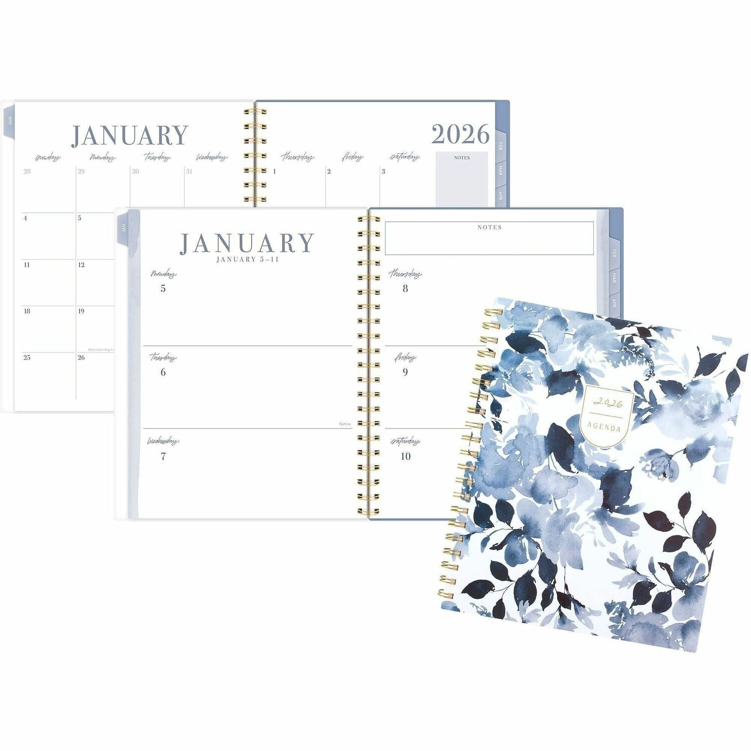 Planner, Ciara Floral, Weekly/Monthly, 12 Month, Jan-Dec, 8-1/2" x 11"
