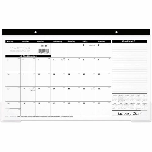 Compact Desk Pad, Headband, Jan-Dec, 1MPP, 17-3/4" x 10-7/8"