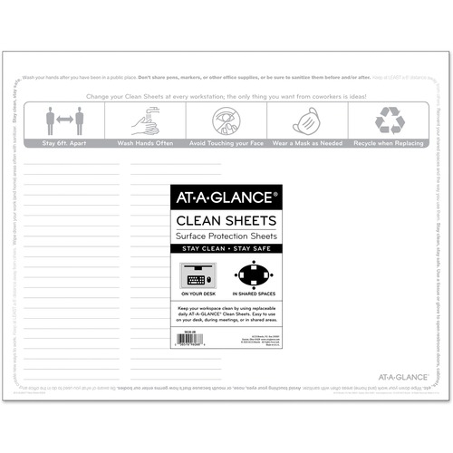 Surface Protection Sheets, 22" x 17", White 25/PK