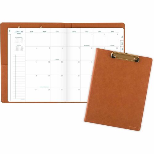 Clipfolio With Monthly Planner, 9-3/8" x 12-1/2", 13 Months Jan-Jan, BN