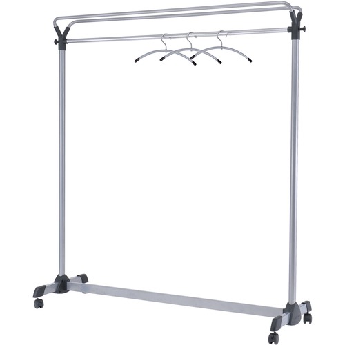 Mobile Garment/Coat Rack, With Upper Shelf, 59"x19"x66", SR