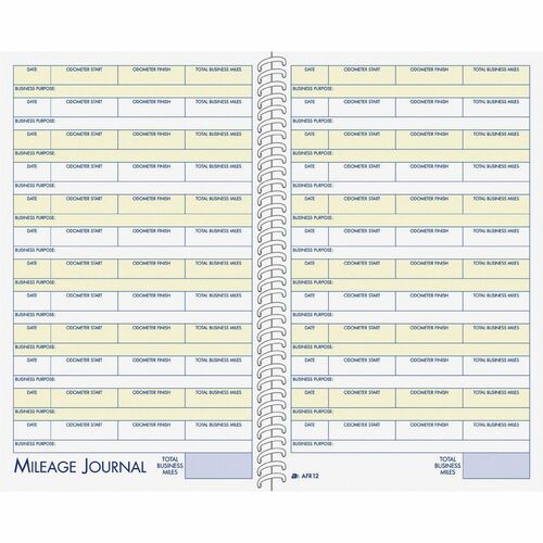 Vehicle Mileage/Expense Journal, with Packets, 5-1/4" x 8-1/2", 64 Pg, WE