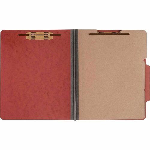Classification Folders, 4" Expanding, 3 Dividers, Letter, Earth Red 10/BX