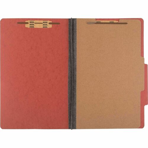 Classification Folders, 2" Exp, 1 Partition, Legal, Earth Red 10/BX