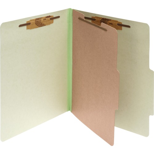Classification Folders, 2" Exp, 1 Partition, Legal, Leaf Green 10/BX
