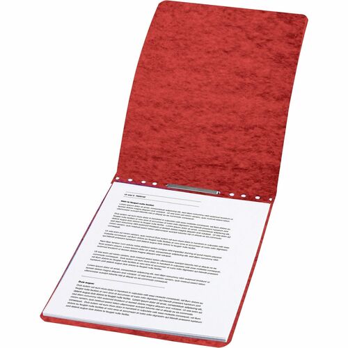 Reinforced Report Cover, 3" Cap, 4-1/4" C-C, 8-1/2"x11", Red