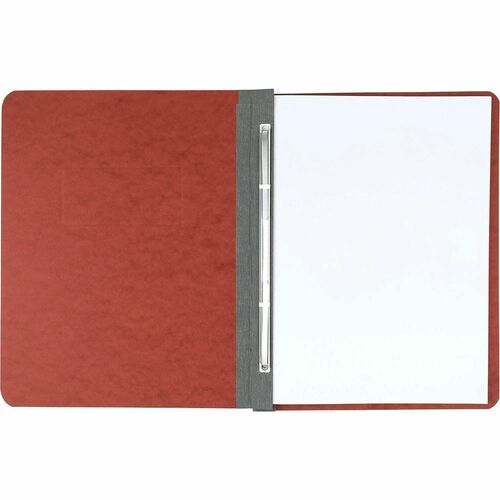 Pressboard Report Cover, 8-1/2cc, 3" Cap., 8-1/2" x 11", Rust Red