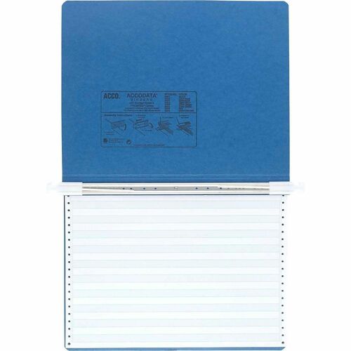 Data Binder, For Unburst Sheets, 6" Cap, 14-7/8"x11", Lt. Blue