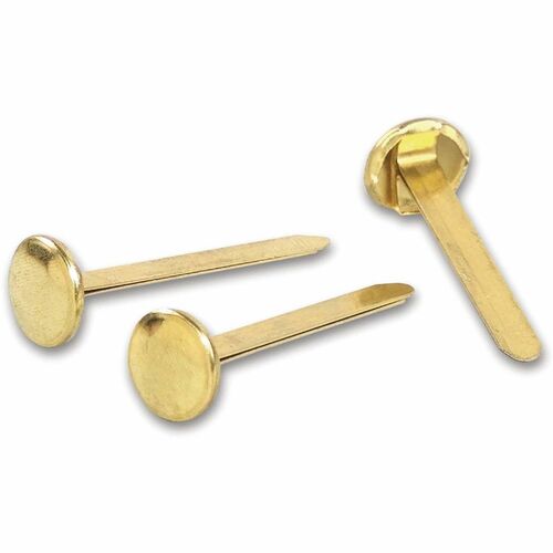 Round Head Fasteners, Size 6, 15/32"x1-1/2", Brass 100/BX