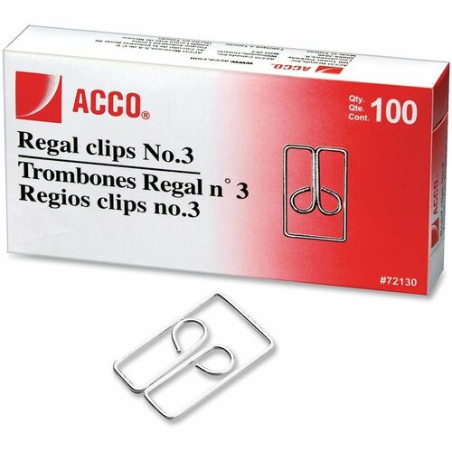 Paper Clips, Regal Owl, No.3, Extra Strong, 1", Silver 100/BX
