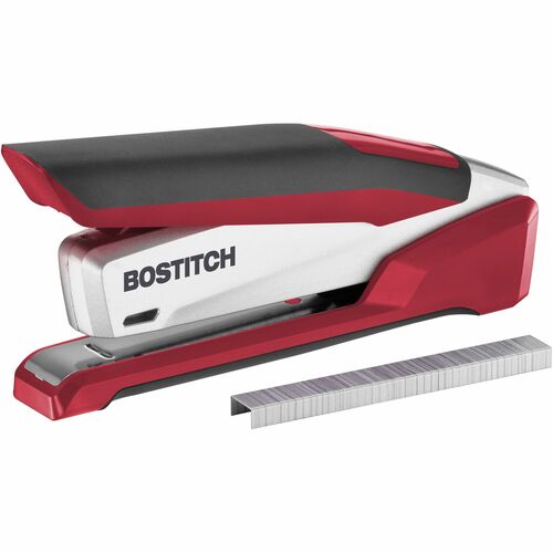 Spring Powered Stapler, Use 1/4" Staples, 25 Sheet Capacity, Red/SR