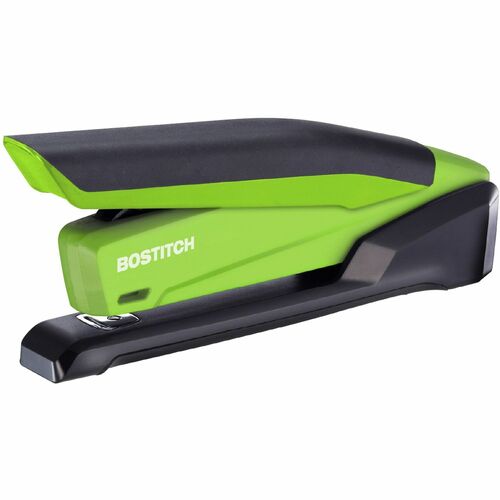 Desktop Stapler, 20 Sheet/210 Capacity, Rubber Handle, Translucent Green