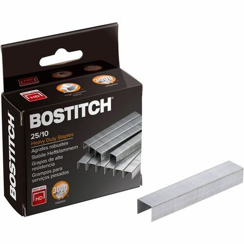 Staples, 65 Sht Capacity, 3/8" Leg, 125 Strip, Silver 3000/BX