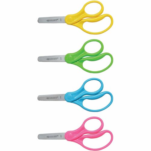 Junior Scissors, Blunt Tip, 5" Full, Stainless Steel/Austenitic Stainless