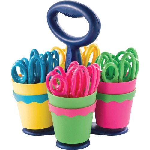 Scissors Caddy, With 24 Scissors, Antimicrobial, Blunt, Assorted