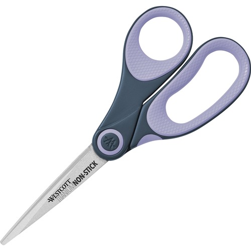 Scissors, Titanium Bonded, 8" Length, Straight, Gray/Purple