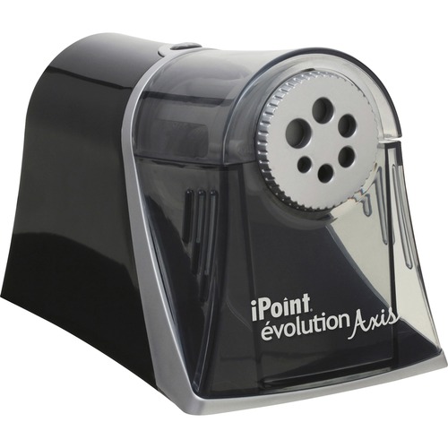 Pencil Sharpener, Multi Size, 5" x 7-3/4" x 5-3/8", Black/Silver