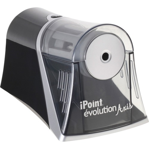 Pencil Sharpener, Single Size/Office, 4-1/2"x7"x4-1/4", Black/Satin Rubber