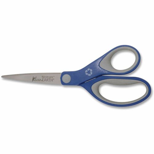 Scissors, Straight, 8", Soft Handle, Blue