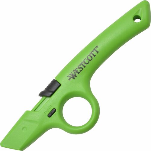 Box Cutter, Finger Loop, Ceramic Blade, Green/Black