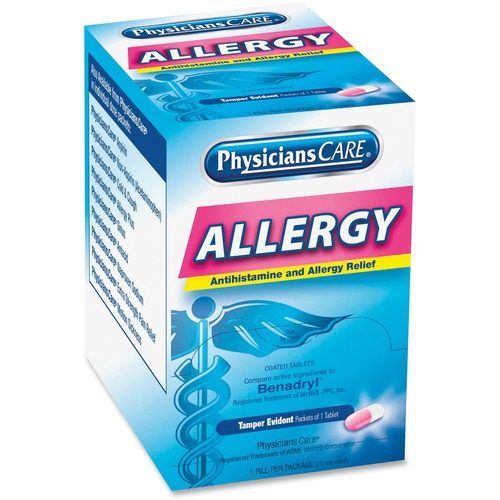 Allergy Relief Tablet Packets, Blue 50/BX