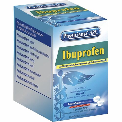 Ibuprofen Single Packets, Medication, 125/BX 125/BX