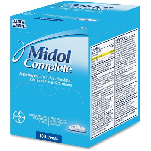 Midol Complete, Acetaminophen, Blue 100/BX