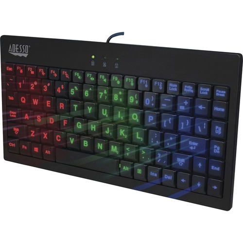Kboard, 3-Clr, Ilum, Multd, Black