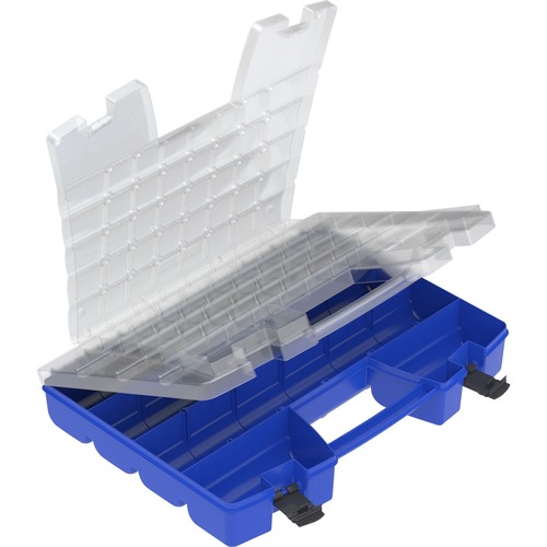 Portable Organizer, 13-3/8"x18-1/4"x3-5/8", Be Base/Cl Lid