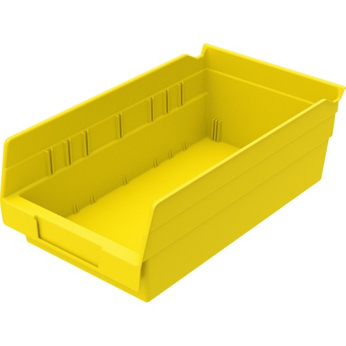 Shelf Bin, Grease/Oil Resistant, 6-5/8" x 11-5/8" x 4", Yellow