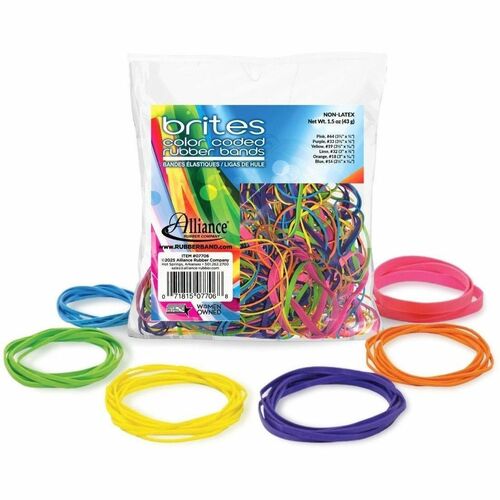 Elastic Bands, Nonlatex, Assorted Sizes/Colors