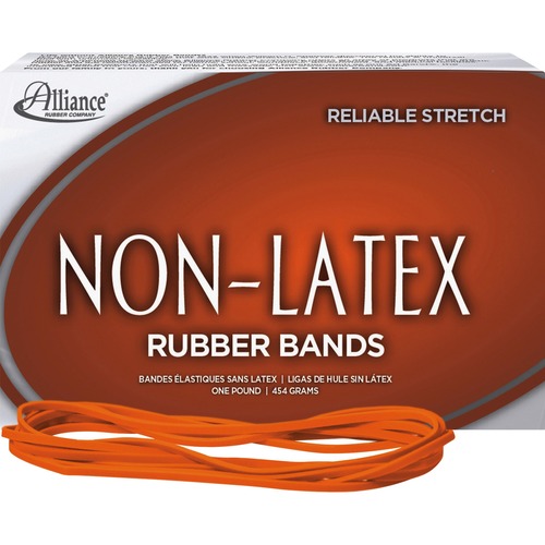 Rubber Bands, Latex-Free, 7" x 1/8" No. 117B Orange 250/BX