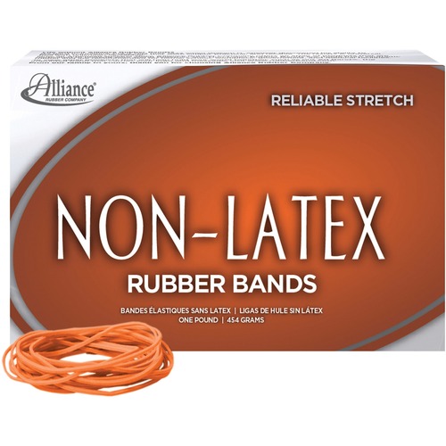 Rubber Bands, Latex-Free, 3-1/2" x 1/16" No.19, Orange 1440/BX