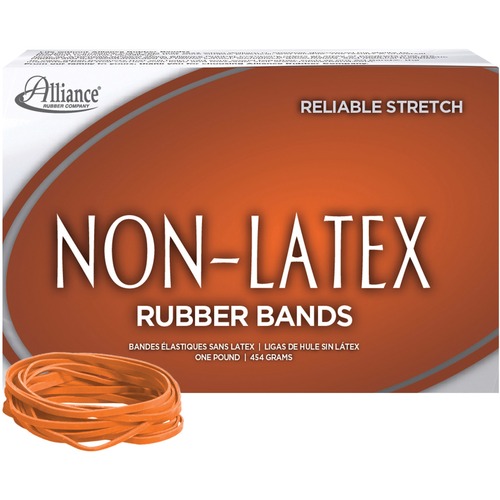 Rubber Bands, Latex-Free, 3-1/2" x 1/8" No.33, Orange, 720/BX