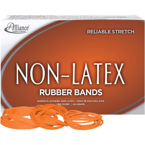 Rubber Bands, Latex-Free, Mix No.54, Orange, 1LB