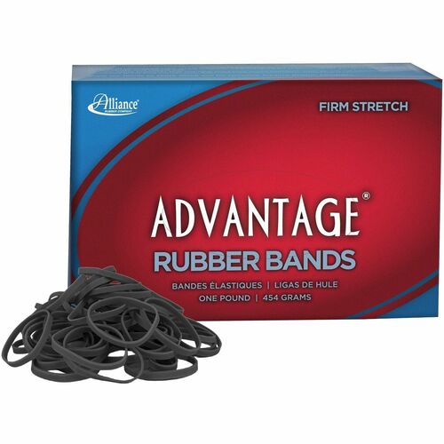Rubber Bands, Mid-Range, Reusable, Size #30, 1 lb, 2" x 1/8", Black