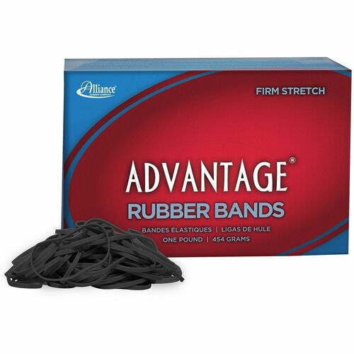 Rubber Bands, Mid-Range, Reusable, Size #32, 1 lb, 3" x 1/8", Black