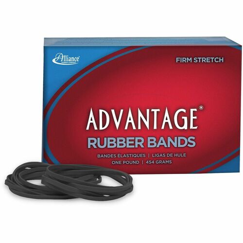 Rubber Bands, Mid-Range, Reusable, Size #33, 1 lb, 3-1/2" x 1/8", Black
