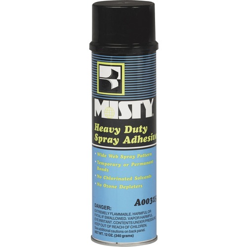 Spray Adhesive, Heavy-Duty, Floral, Aerosol, 19oz, White 12/CT