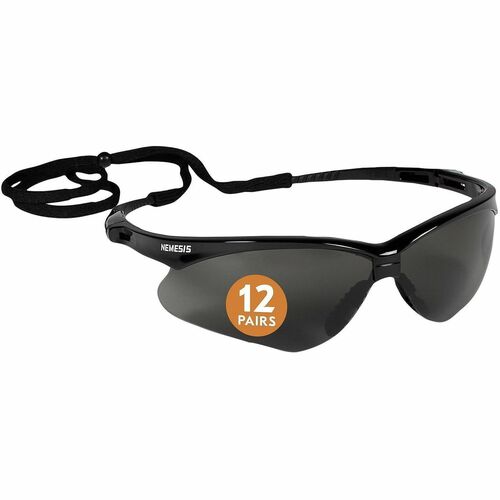 Glasses, Safety, UV Protection, Anti-Fog, Black Frame/Smoke Lens