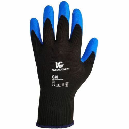 Gloves, Safety, Foam Nitrile, Nylon, XL, Black/Beige 12/PK