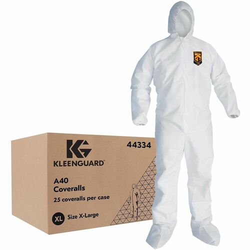 Coveralls, Zipper Front, Elastic Ankles/Wrists/Boots, 2X, WE 25/CT
