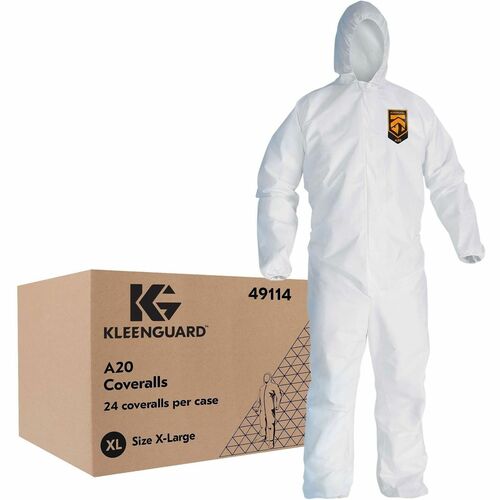 Coveralls, Zipper, Elastic Hood/Back/Wrist/Ankle, XL, WE 24/CT