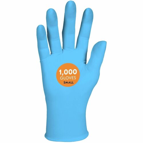 Gloves, Nitrile, Powder Free, Textured Tips, 4 Mil, 9.5", Small, LBE, 100/BX Per Carton 10/CT