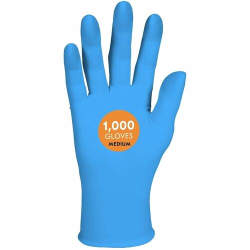 Gloves, Nitrile, Powder Free, Textured Tips, 6 Mil, 9.5" L, Med, Be 100/BX